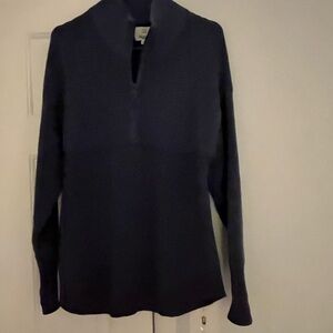 Men's Elegant Black Zip-Up Sweater